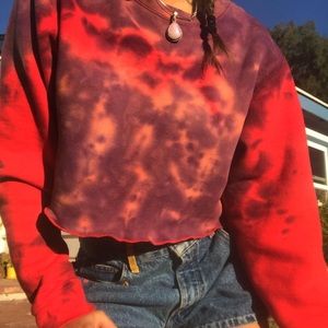 Neema California red tie dye cropped sweater